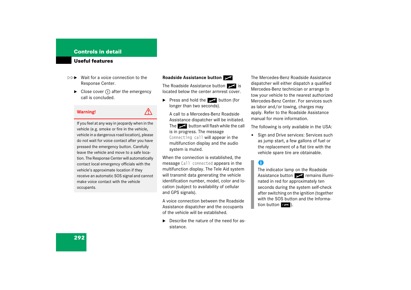 Mercedes-Benz CLK-Class 2006 Owners Manual User Manual | Page 293 / 514