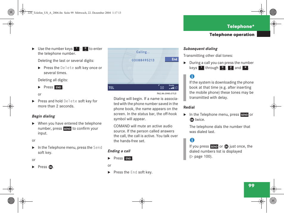Mercedes-Benz S-Class 2006 COMAND Manual User Manual | Page 101 / 226