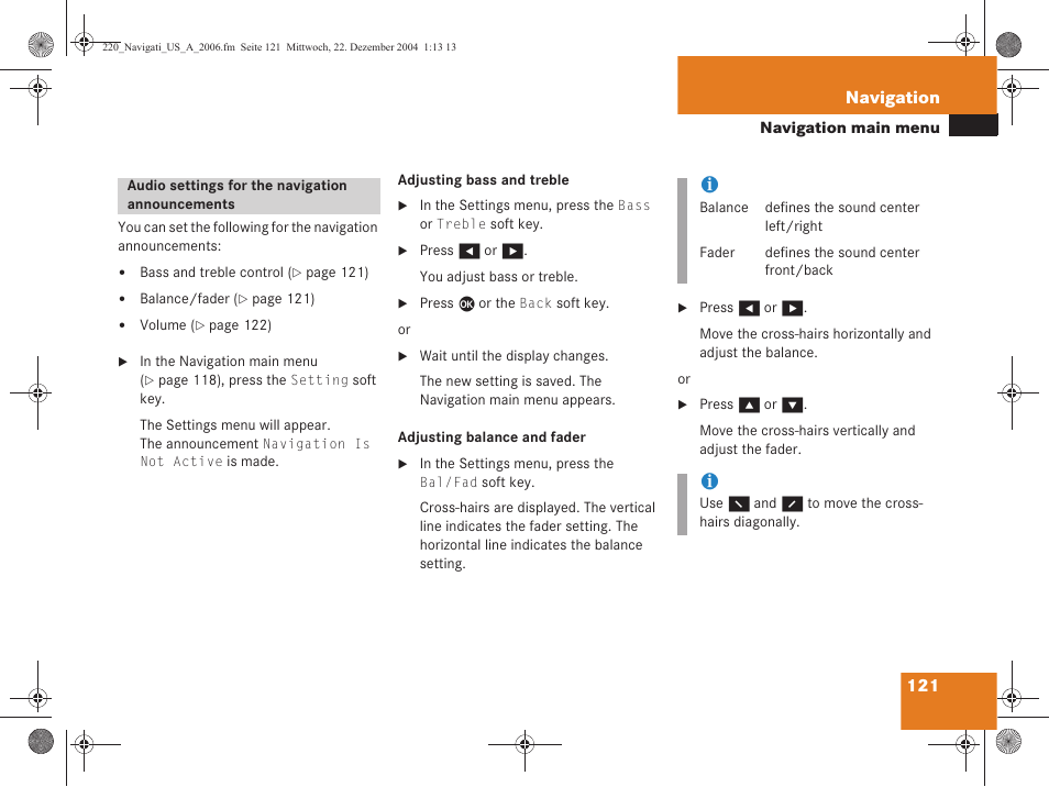 Mercedes-Benz S-Class 2006 COMAND Manual User Manual | Page 123 / 226
