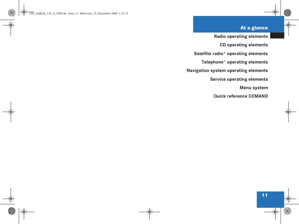 Mercedes-Benz S-Class 2006 COMAND Manual User Manual | Page 13 / 226