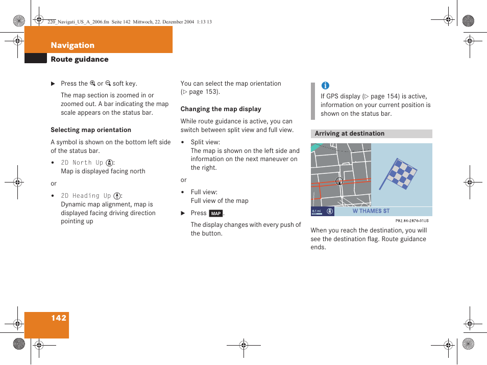 Mercedes-Benz S-Class 2006 COMAND Manual User Manual | Page 144 / 226