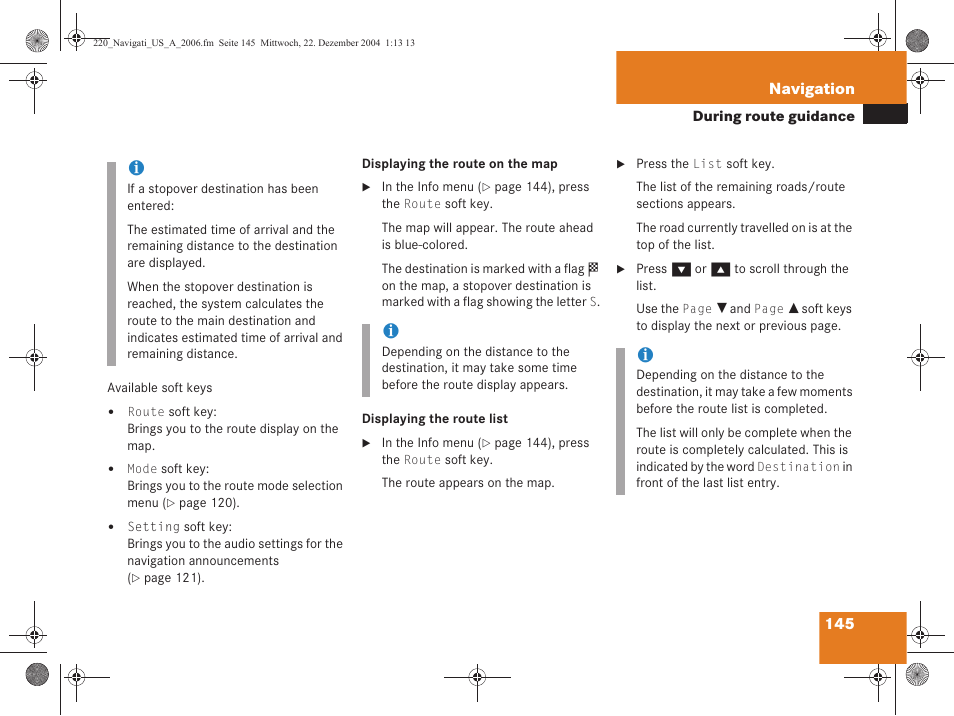 Mercedes-Benz S-Class 2006 COMAND Manual User Manual | Page 147 / 226