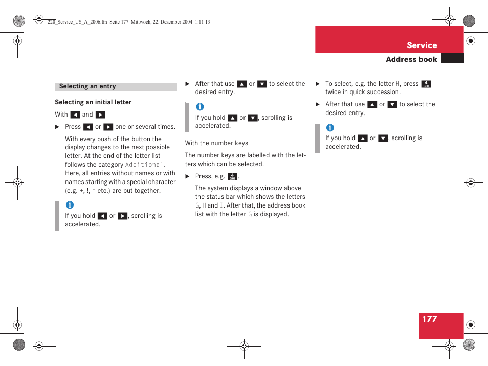 Mercedes-Benz S-Class 2006 COMAND Manual User Manual | Page 179 / 226