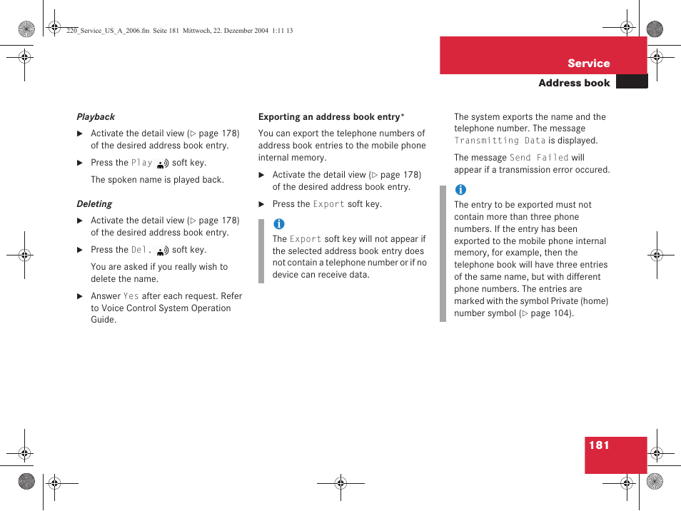 Mercedes-Benz S-Class 2006 COMAND Manual User Manual | Page 183 / 226