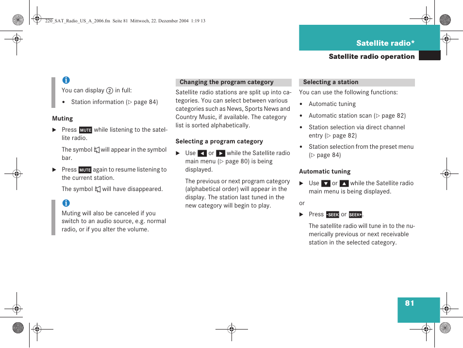 Mercedes-Benz S-Class 2006 COMAND Manual User Manual | Page 83 / 226