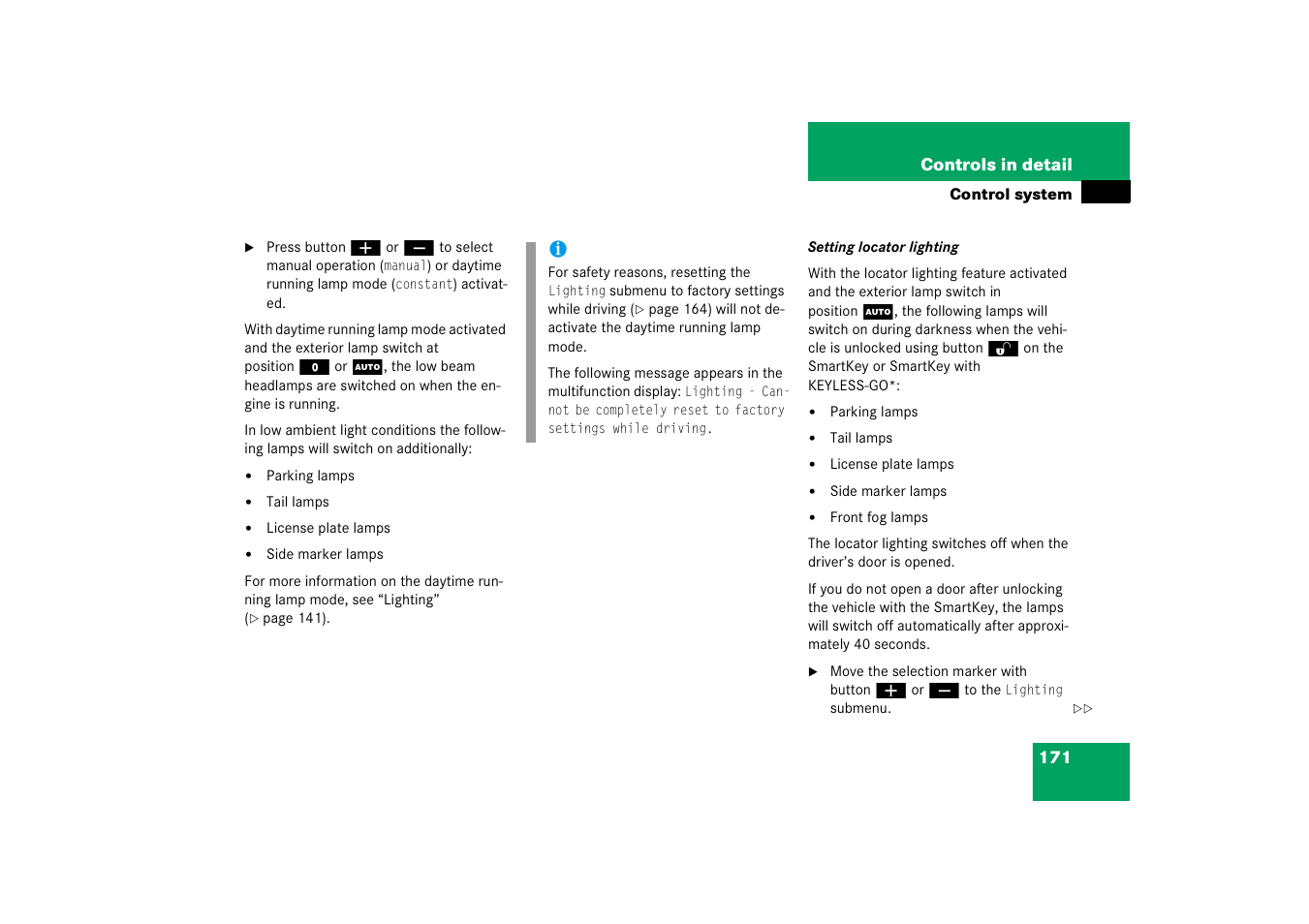 Mercedes-Benz E-Class 2006 Owners Manual User Manual | Page 172 / 521