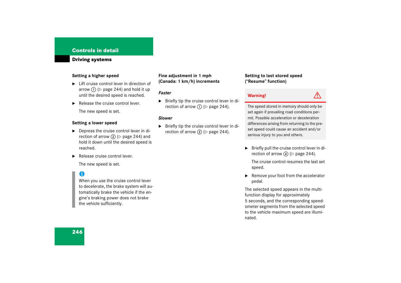 Mercedes-Benz E-Class 2006 Owners Manual User Manual | Page 247 / 521