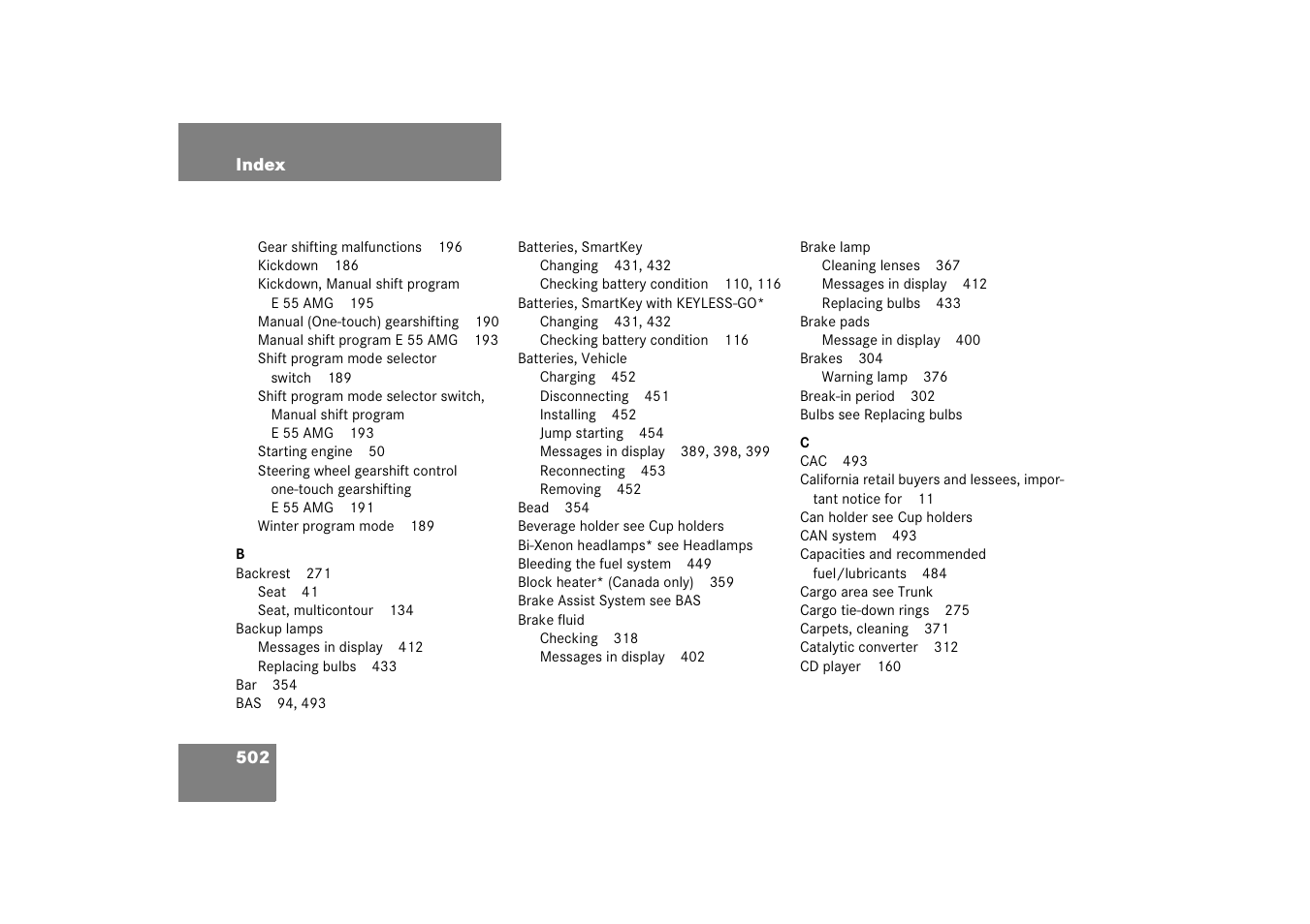 Mercedes-Benz E-Class 2006 Owners Manual User Manual | Page 503 / 521