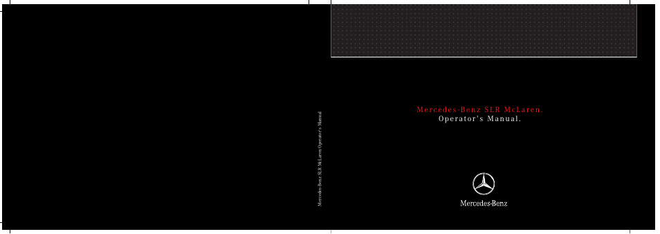Mercedes-Benz SLR-Class 2006 User Manual | 409 pages