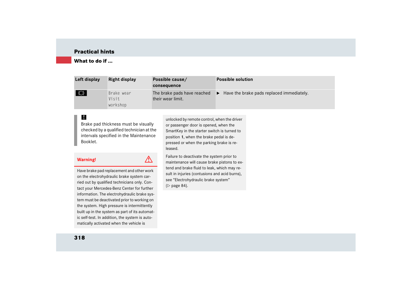 Mercedes-Benz SLR-Class 2006 User Manual | Page 319 / 409