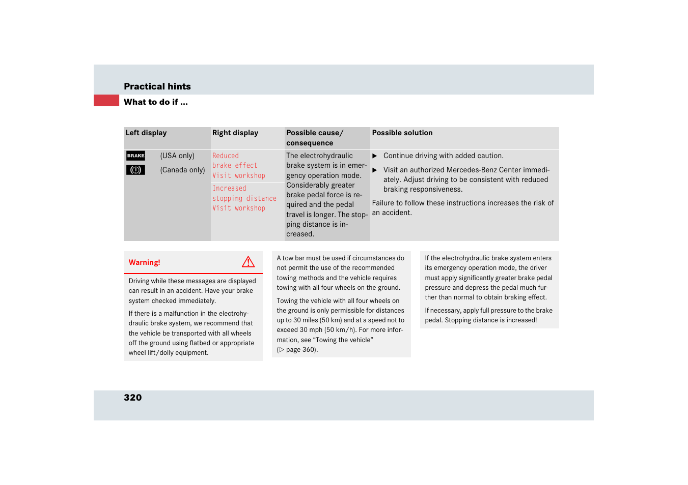 Mercedes-Benz SLR-Class 2006 User Manual | Page 321 / 409