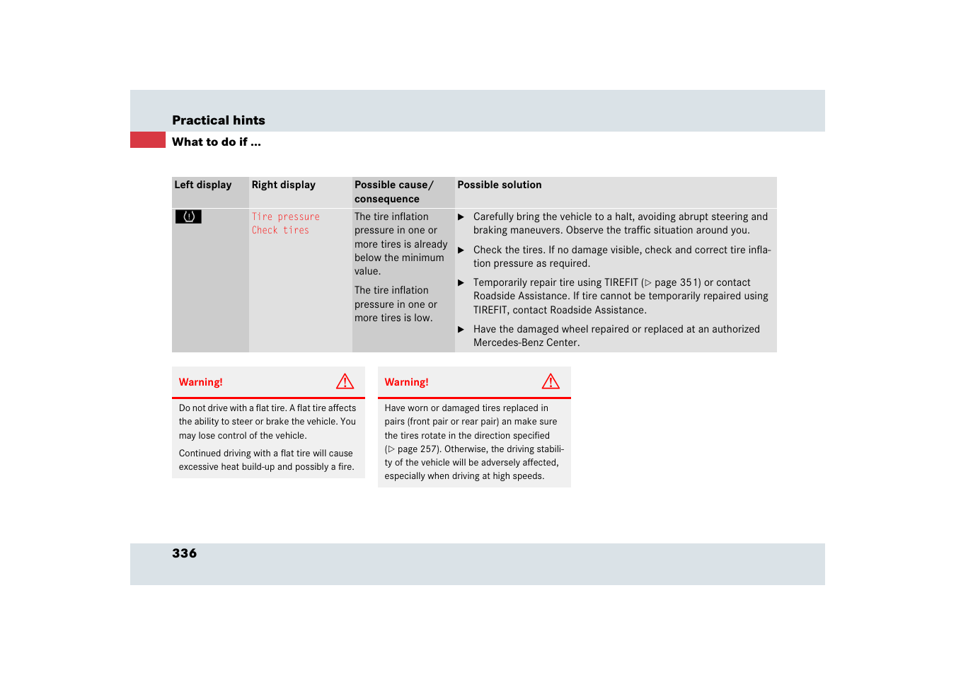 Mercedes-Benz SLR-Class 2006 User Manual | Page 337 / 409