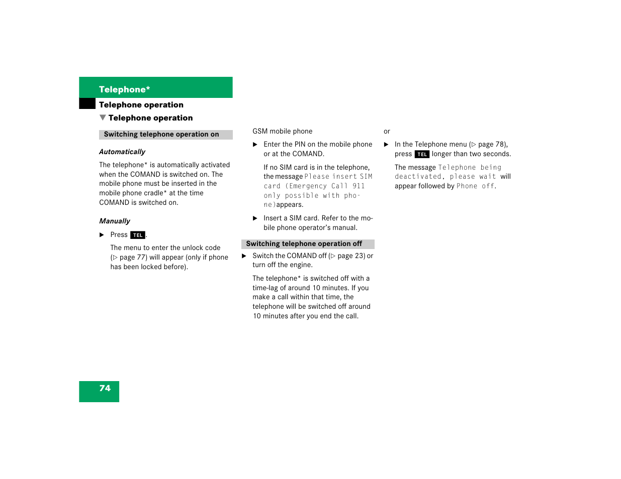 Mercedes-Benz C-Sedan OCS 2005 COMAND Manual User Manual | Page 134 / 237