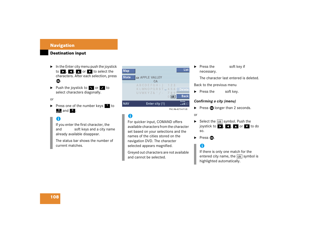 Mercedes-Benz C-Sedan OCS 2005 COMAND Manual User Manual | Page 168 / 237