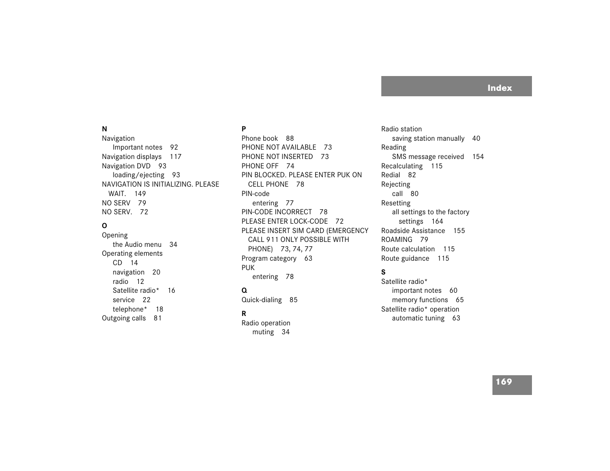 Mercedes-Benz C-Sedan OCS 2005 COMAND Manual User Manual | Page 229 / 237