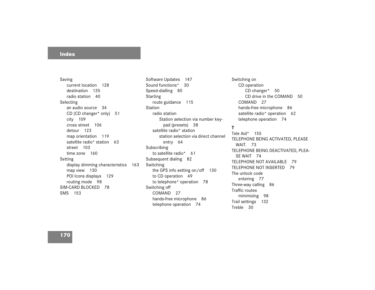Mercedes-Benz C-Sedan OCS 2005 COMAND Manual User Manual | Page 230 / 237