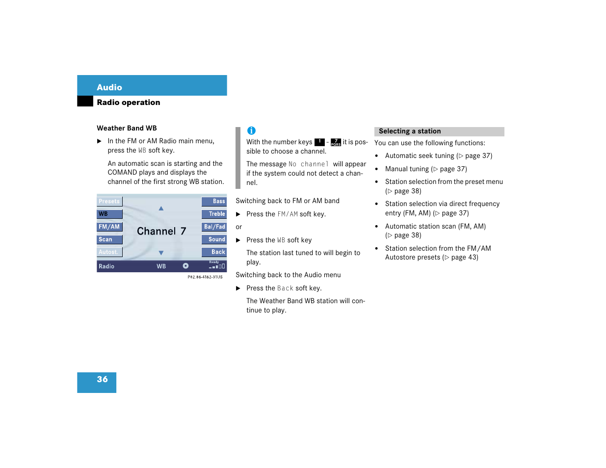 Mercedes-Benz C-Sedan OCS 2005 COMAND Manual User Manual | Page 38 / 237