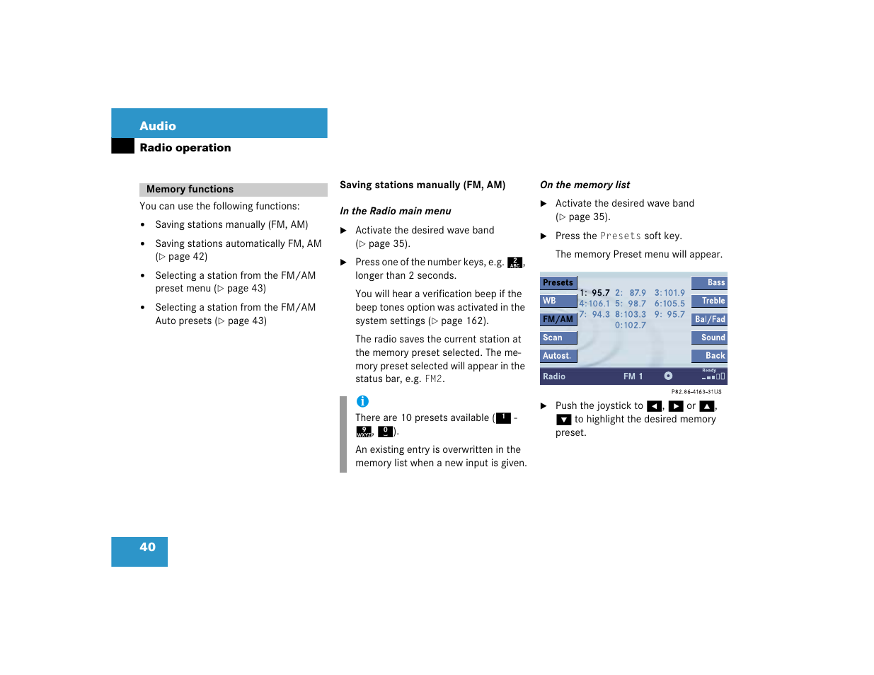 Mercedes-Benz C-Sedan OCS 2005 COMAND Manual User Manual | Page 42 / 237