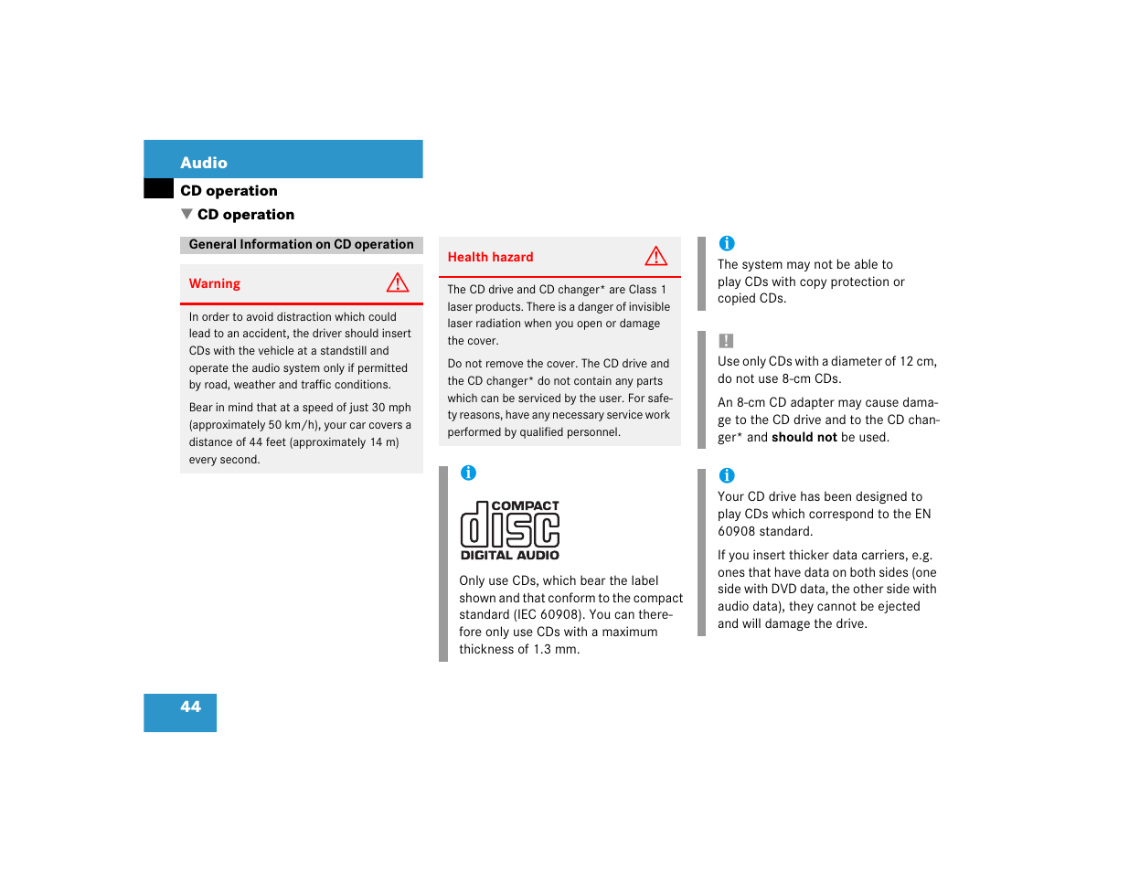 Mercedes-Benz C-Sedan OCS 2005 COMAND Manual User Manual | Page 46 / 237