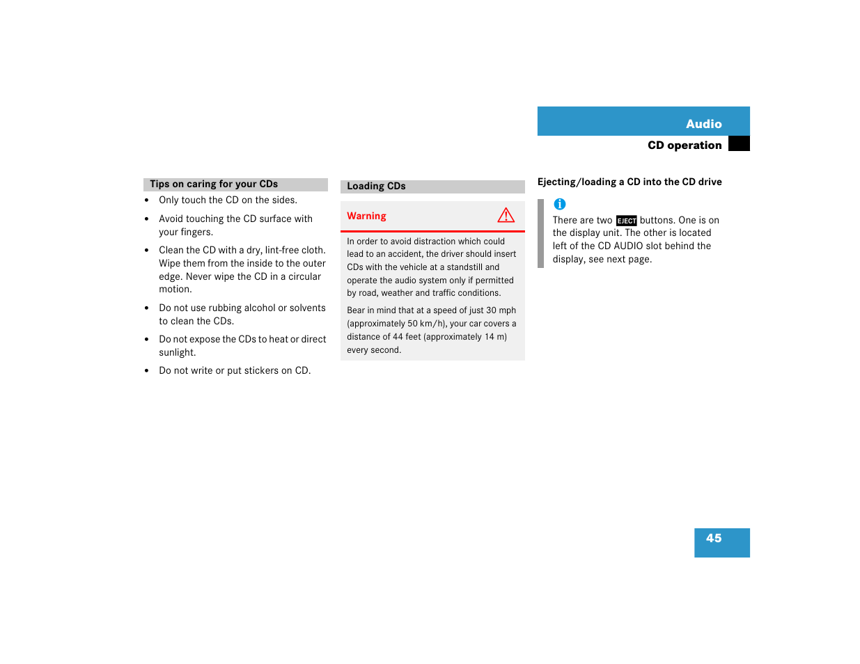 Mercedes-Benz C-Sedan OCS 2005 COMAND Manual User Manual | Page 47 / 237
