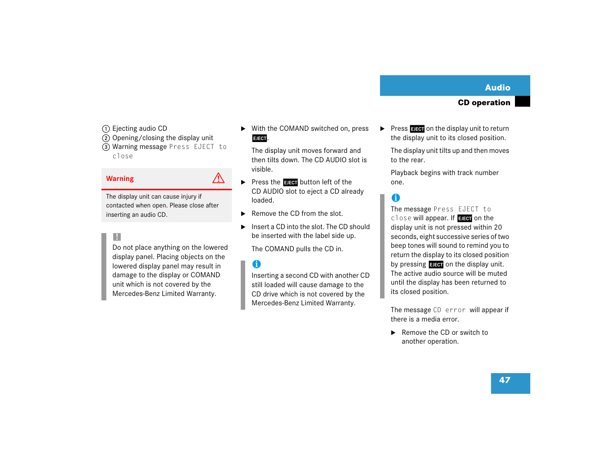Mercedes-Benz C-Sedan OCS 2005 COMAND Manual User Manual | Page 49 / 237