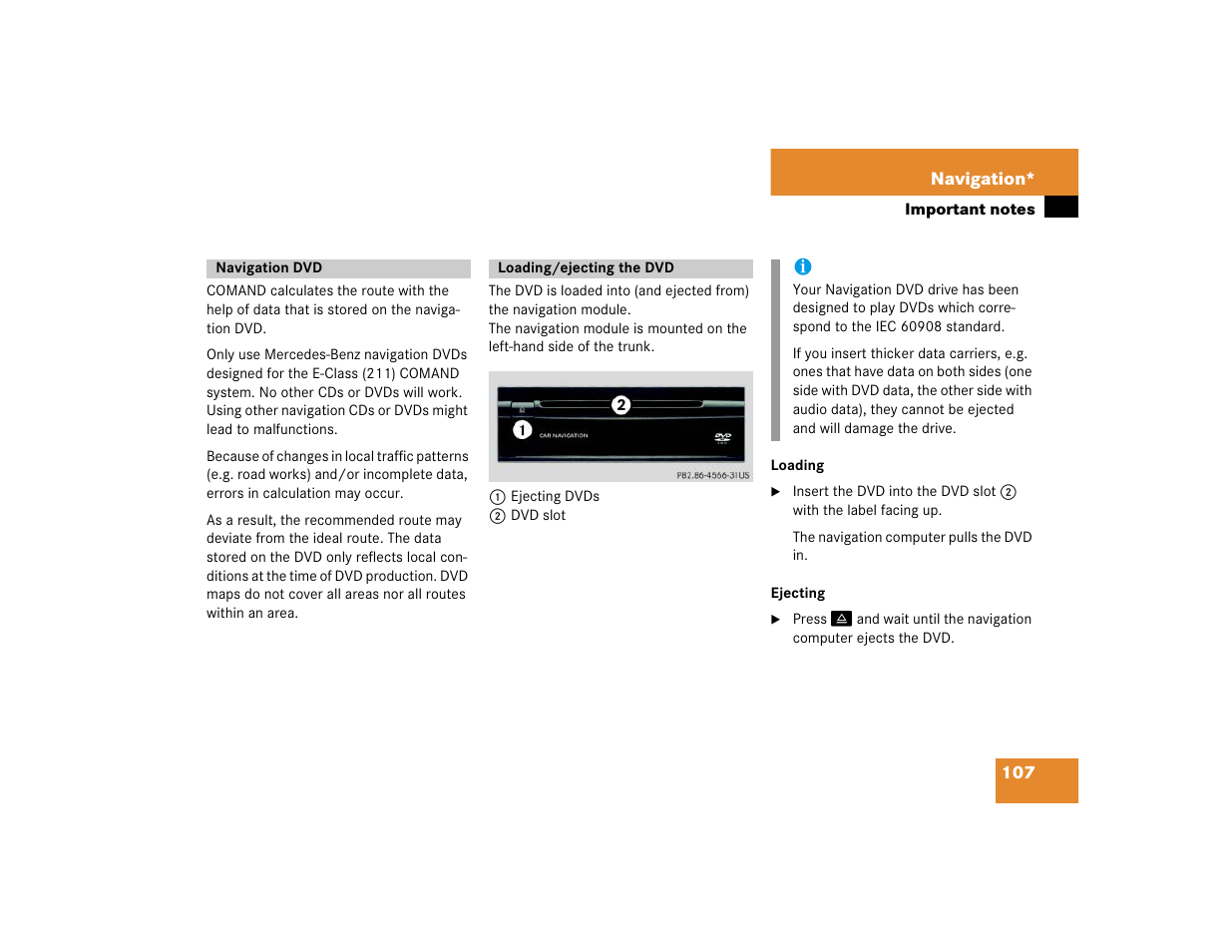 Mercedes-Benz E-Wagon 2005 COMAND Manual User Manual | Page 108 / 186