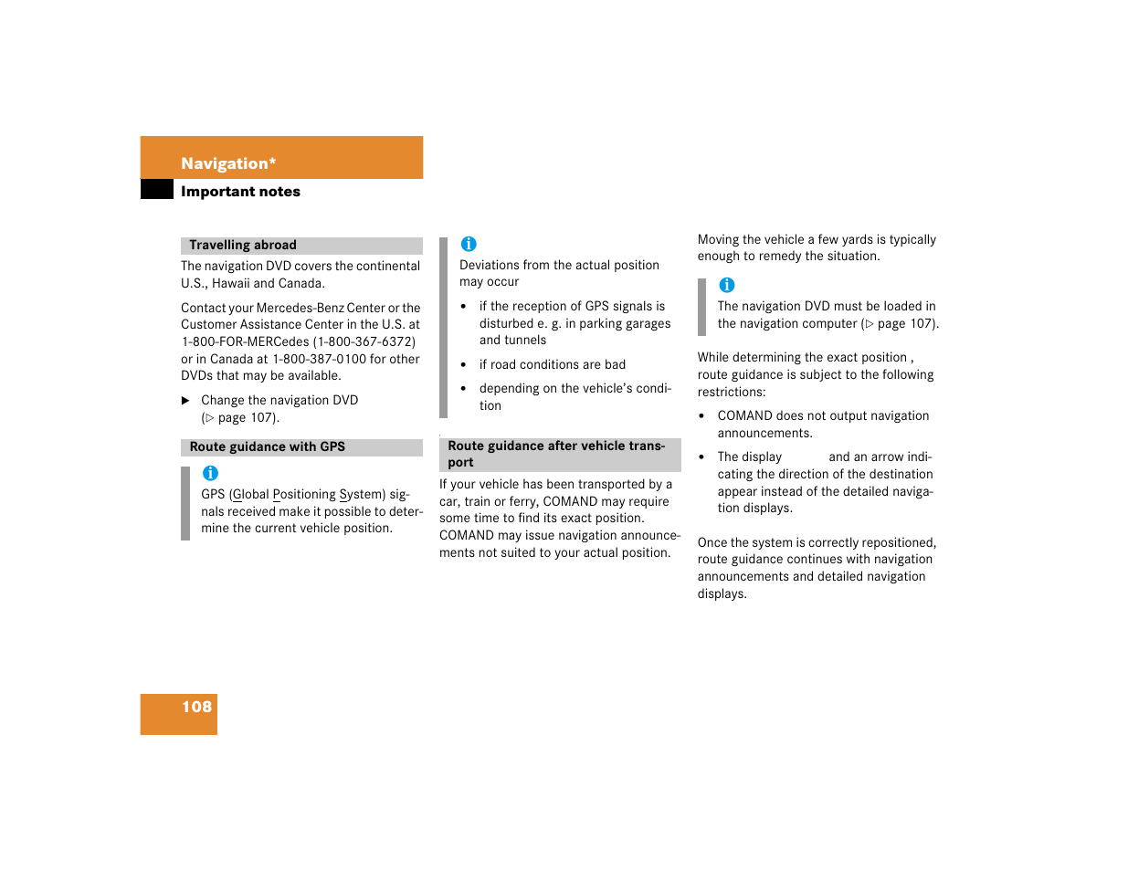 Mercedes-Benz E-Wagon 2005 COMAND Manual User Manual | Page 109 / 186