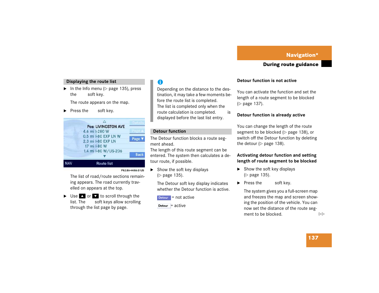 Mercedes-Benz E-Wagon 2005 COMAND Manual User Manual | Page 138 / 186