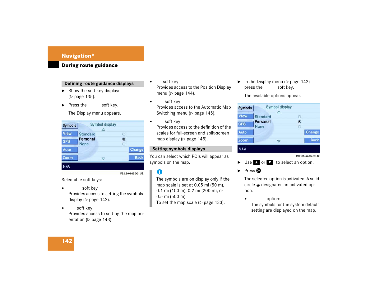 142 navigation | Mercedes-Benz E-Wagon 2005 COMAND Manual User Manual | Page 143 / 186