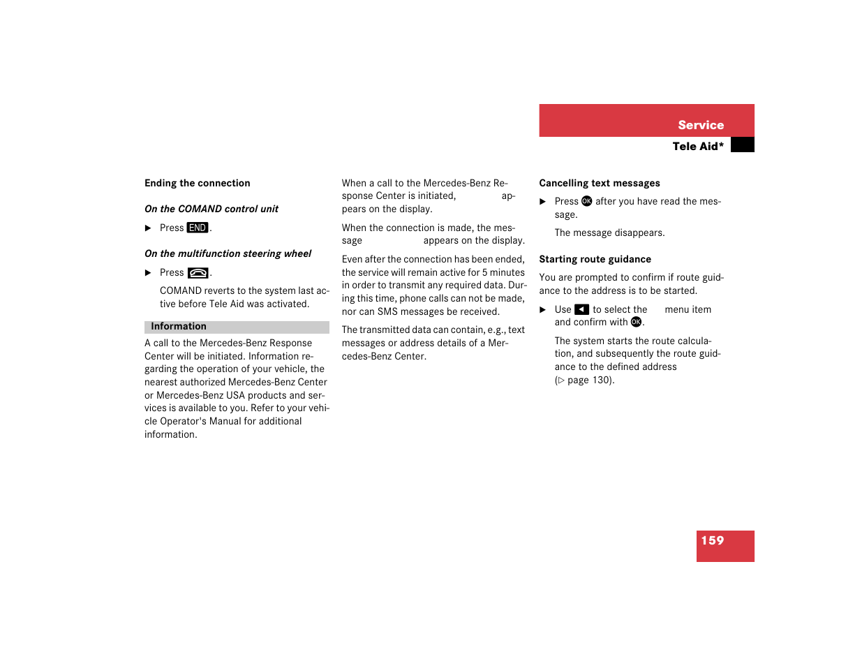 Mercedes-Benz E-Wagon 2005 COMAND Manual User Manual | Page 160 / 186