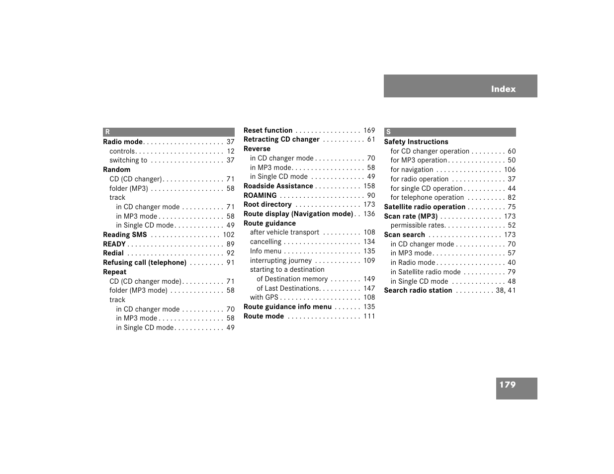 Mercedes-Benz E-Wagon 2005 COMAND Manual User Manual | Page 180 / 186