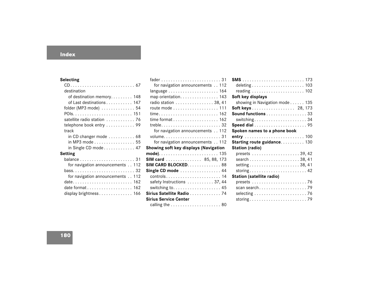 Mercedes-Benz E-Wagon 2005 COMAND Manual User Manual | Page 181 / 186