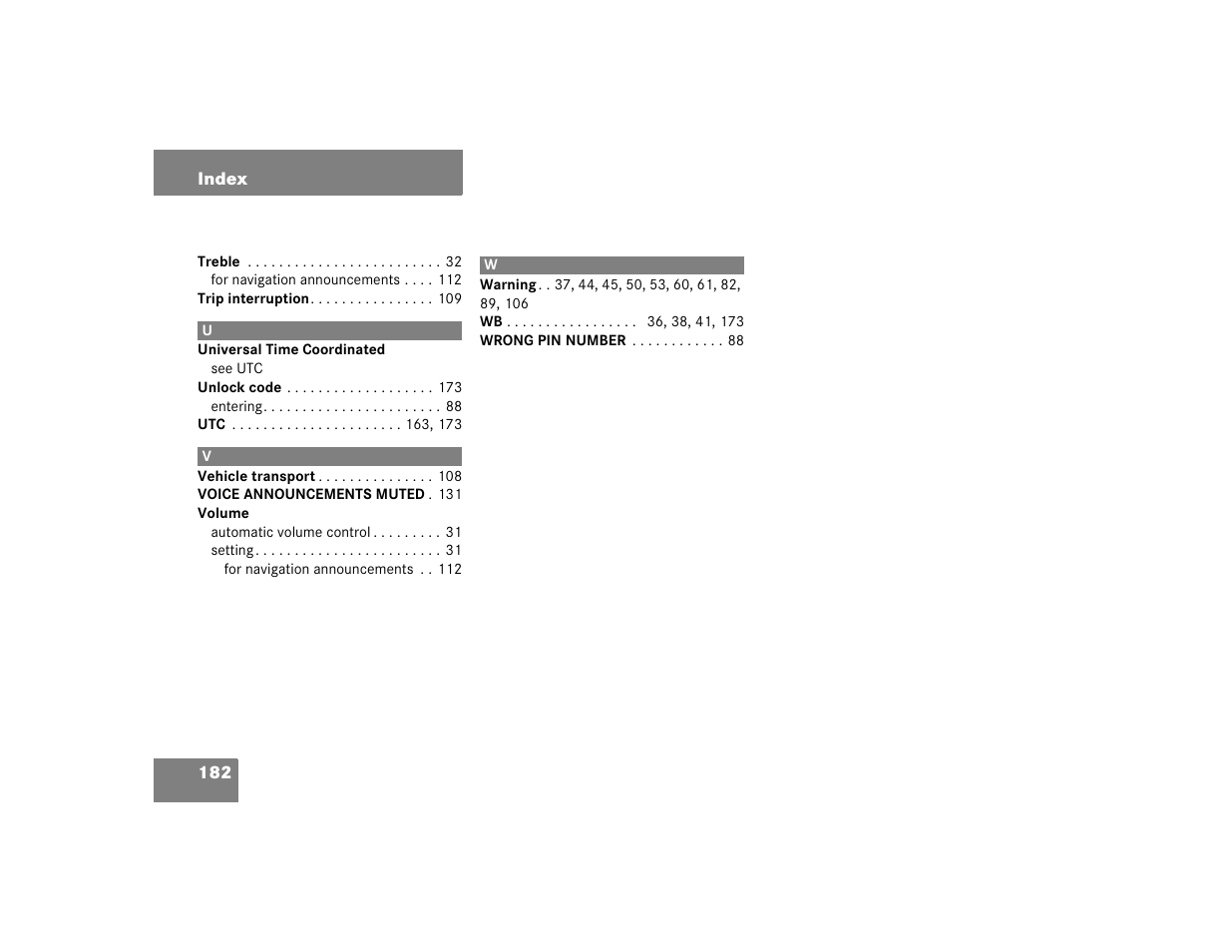 Mercedes-Benz E-Wagon 2005 COMAND Manual User Manual | Page 183 / 186