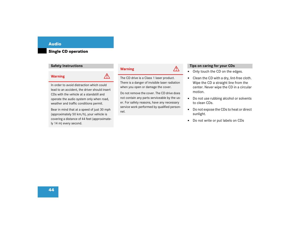 Mercedes-Benz E-Wagon 2005 COMAND Manual User Manual | Page 45 / 186