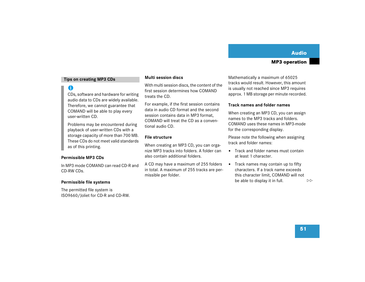 Mercedes-Benz E-Wagon 2005 COMAND Manual User Manual | Page 52 / 186