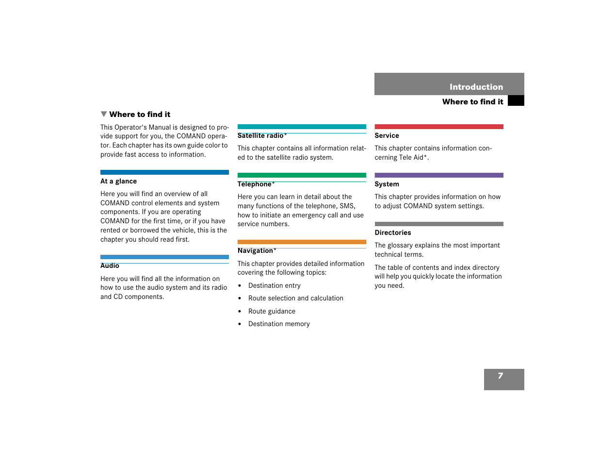 Mercedes-Benz E-Wagon 2005 COMAND Manual User Manual | Page 8 / 186