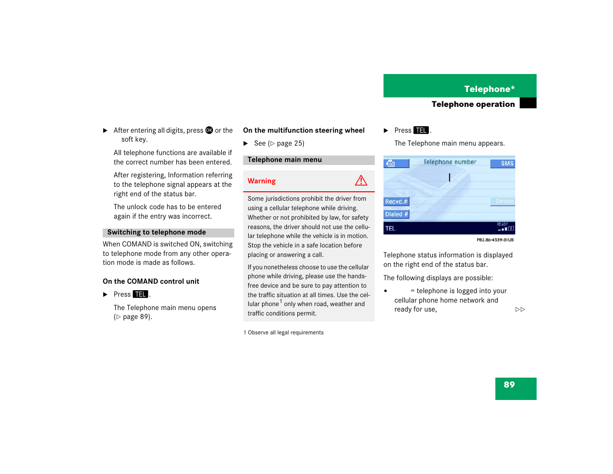 Mercedes-Benz E-Wagon 2005 COMAND Manual User Manual | Page 90 / 186