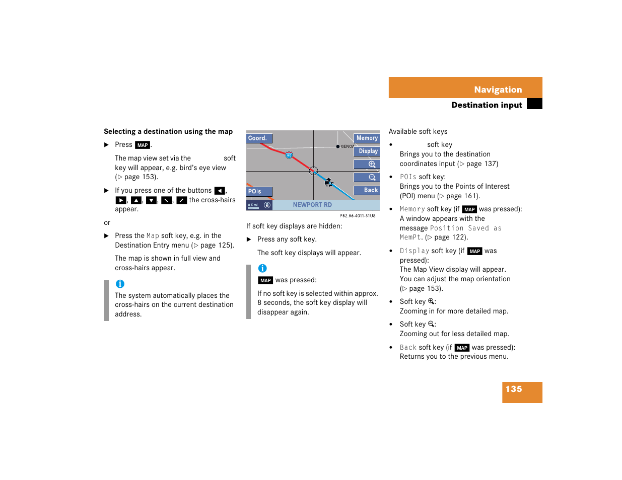 Mercedes-Benz CL-Class 2005 COMAND Manual User Manual | Page 137 / 227