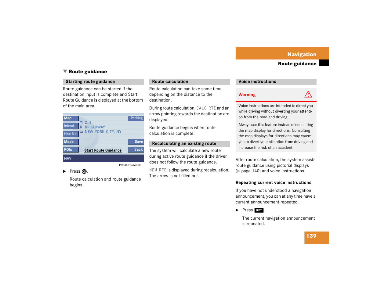 Mercedes-Benz CL-Class 2005 COMAND Manual User Manual | Page 141 / 227