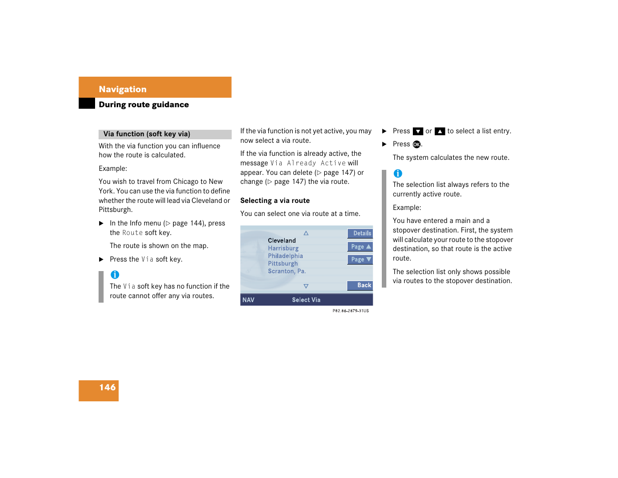 Mercedes-Benz CL-Class 2005 COMAND Manual User Manual | Page 148 / 227