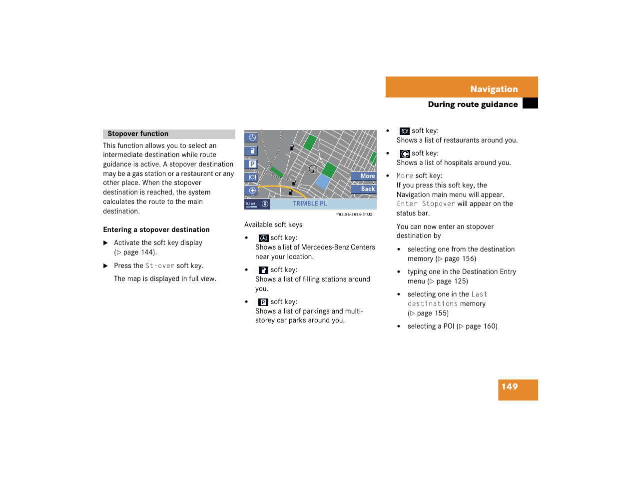 149 navigation | Mercedes-Benz CL-Class 2005 COMAND Manual User Manual | Page 151 / 227