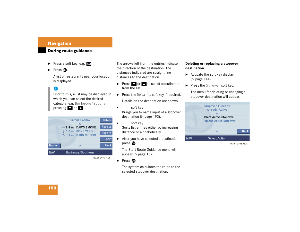Mercedes-Benz CL-Class 2005 COMAND Manual User Manual | Page 152 / 227