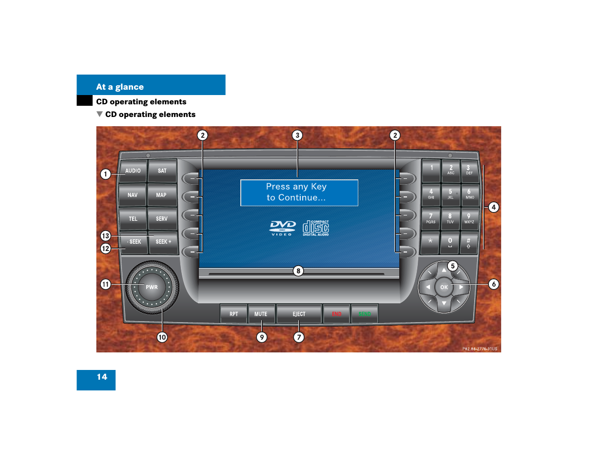 Mercedes-Benz CL-Class 2005 COMAND Manual User Manual | Page 16 / 227