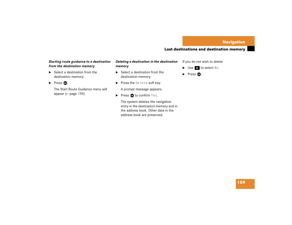 Mercedes-Benz CL-Class 2005 COMAND Manual User Manual | Page 161 / 227