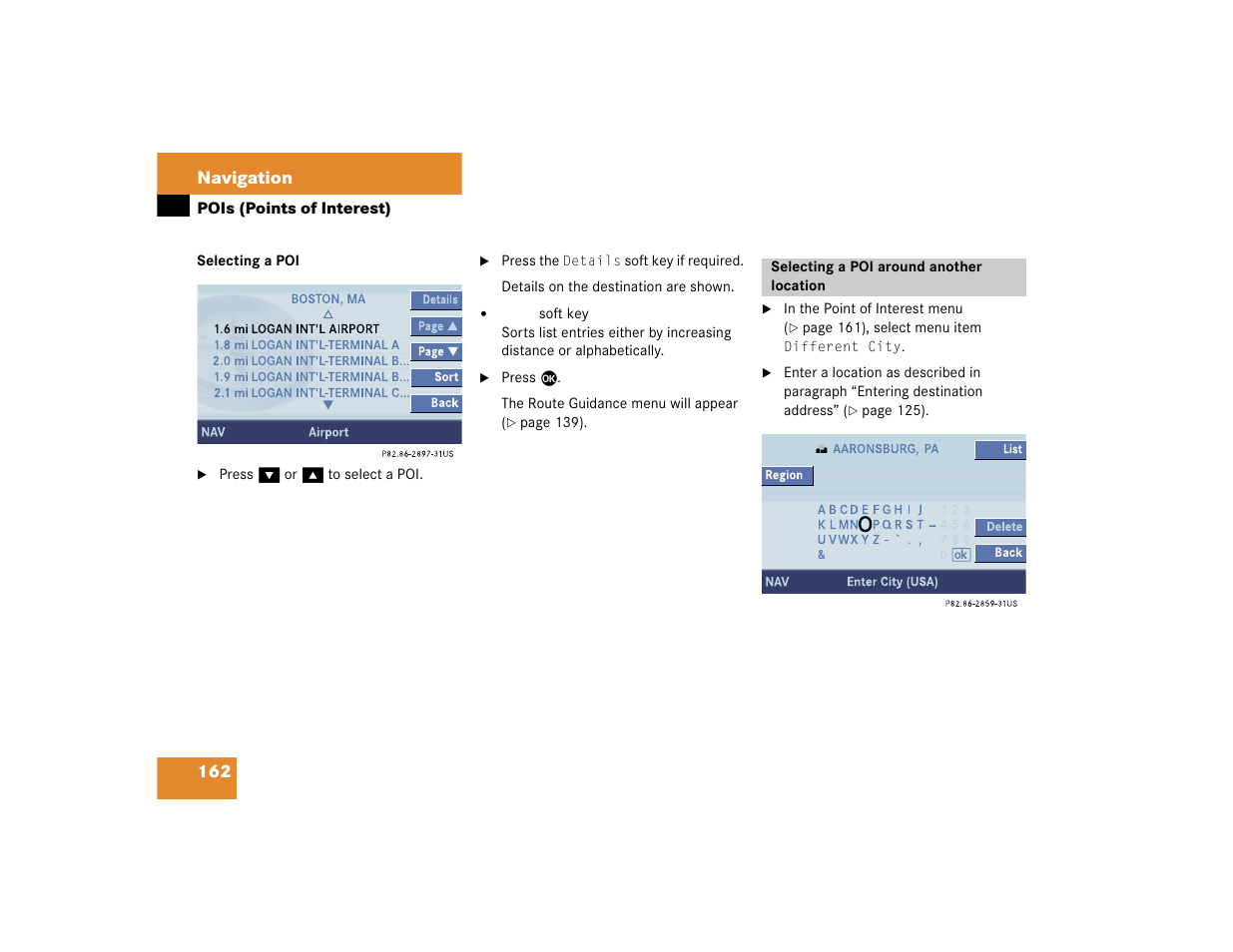Mercedes-Benz CL-Class 2005 COMAND Manual User Manual | Page 164 / 227