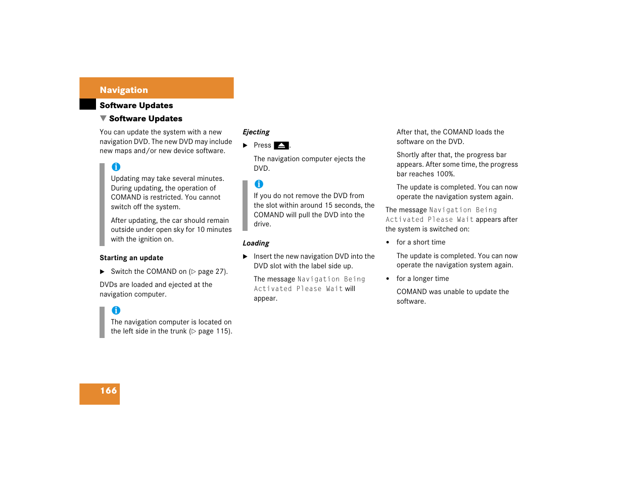 Mercedes-Benz CL-Class 2005 COMAND Manual User Manual | Page 168 / 227