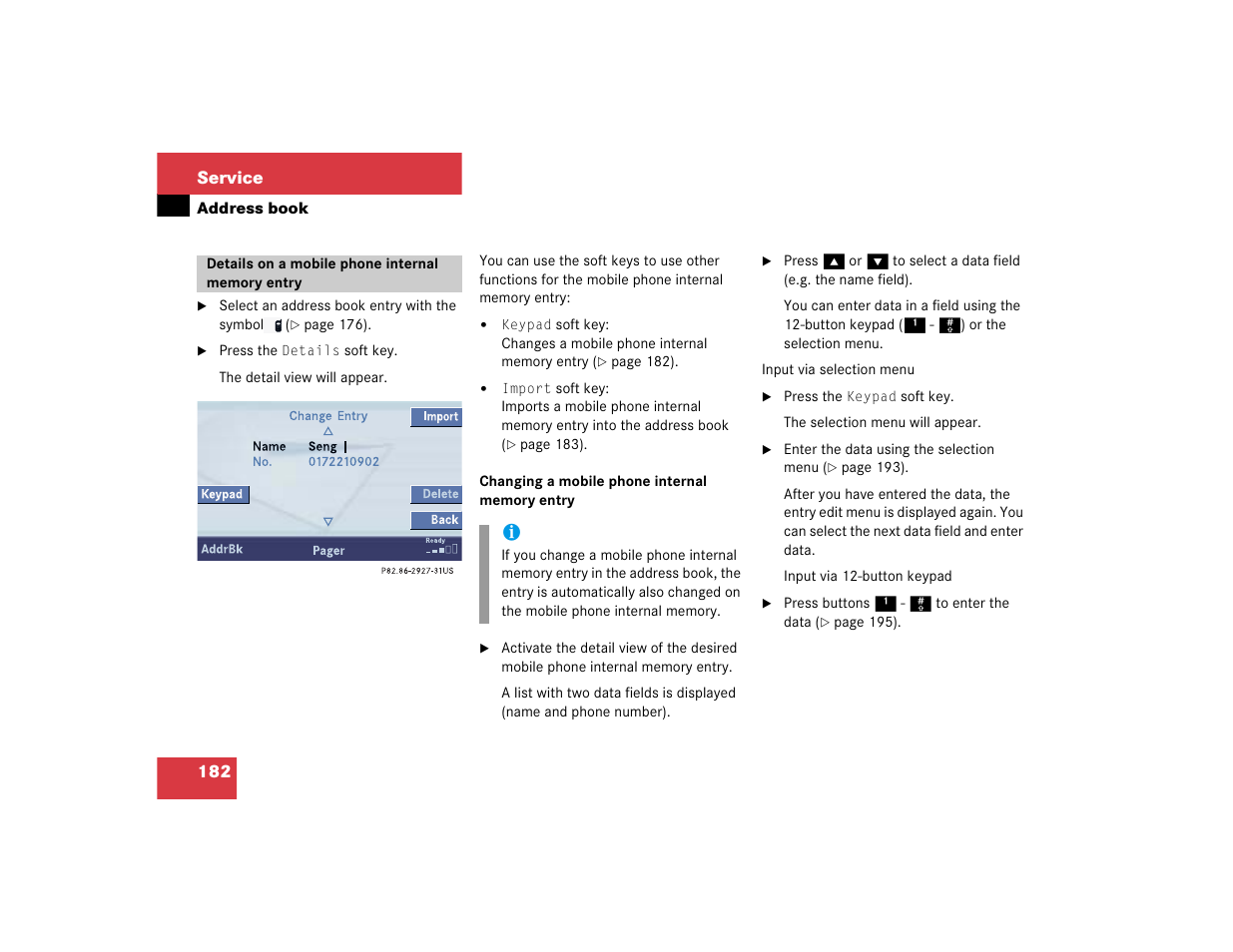 Mercedes-Benz CL-Class 2005 COMAND Manual User Manual | Page 184 / 227