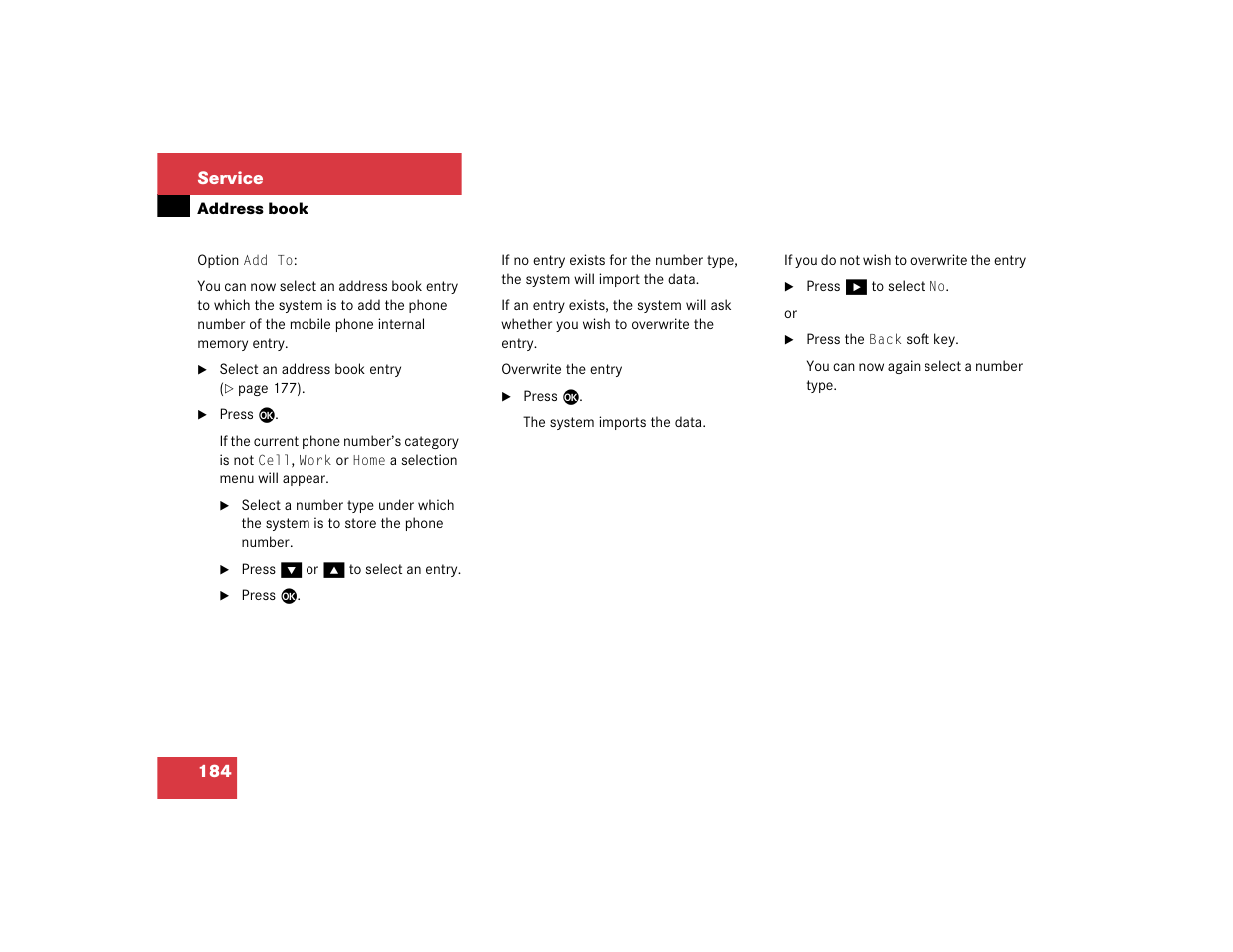Mercedes-Benz CL-Class 2005 COMAND Manual User Manual | Page 186 / 227