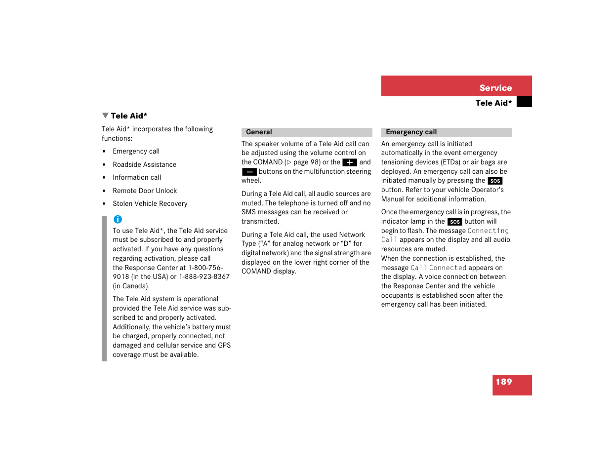 Mercedes-Benz CL-Class 2005 COMAND Manual User Manual | Page 191 / 227