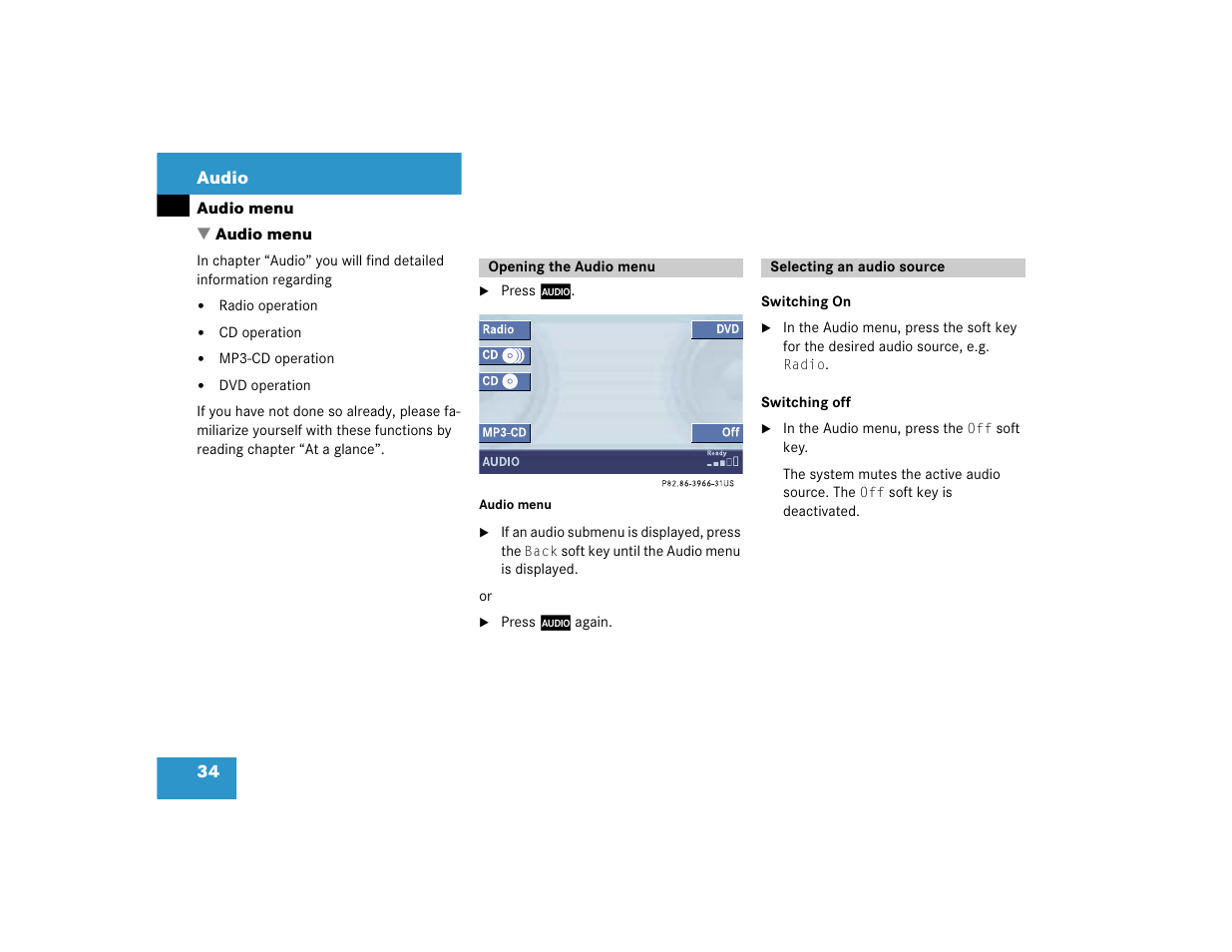 Mercedes-Benz CL-Class 2005 COMAND Manual User Manual | Page 36 / 227